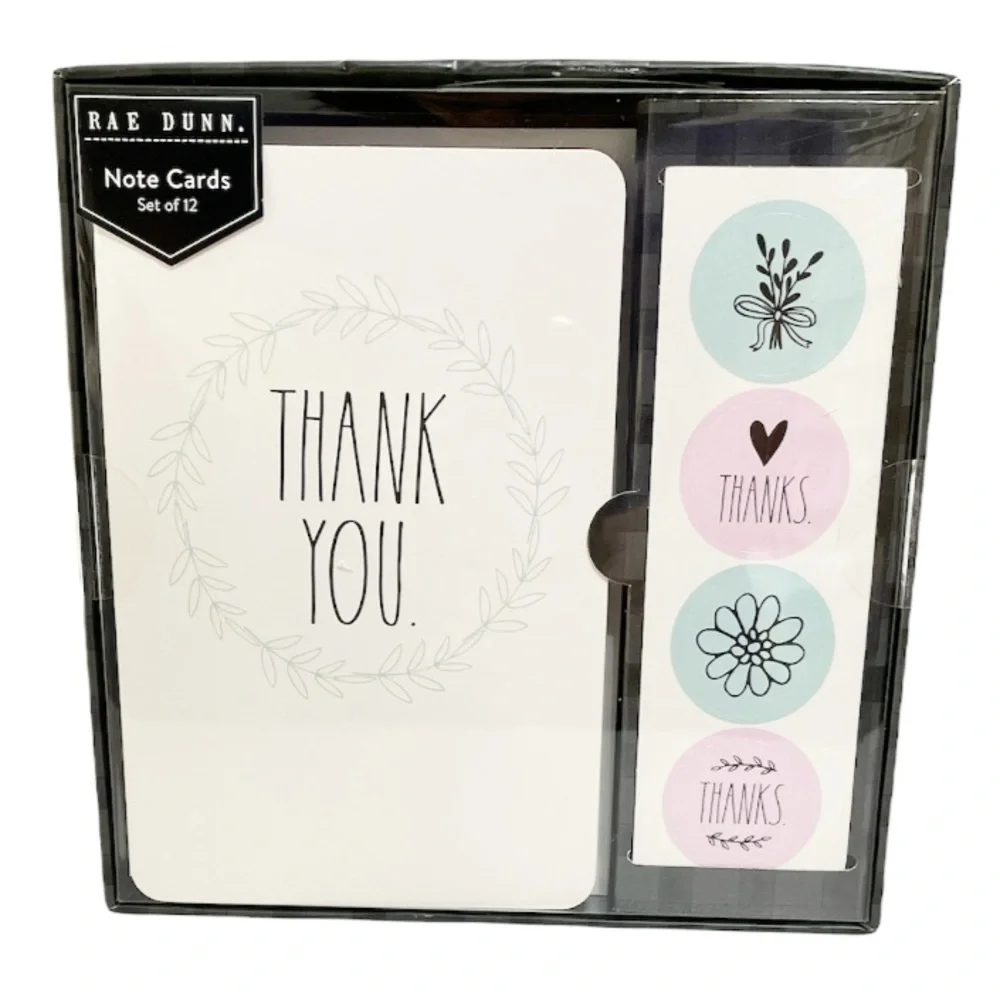 NIB Rae Dunn THANK YOU Note Card Set